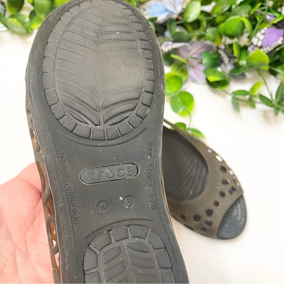 Crocs Adrina Jelly Flat Sandals Size 8 - Picture 8 of 8